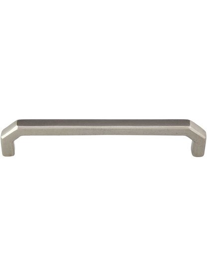 Angular Bronze Cabinet Pull 6-Inch Center-to-Center in White Bronze.
